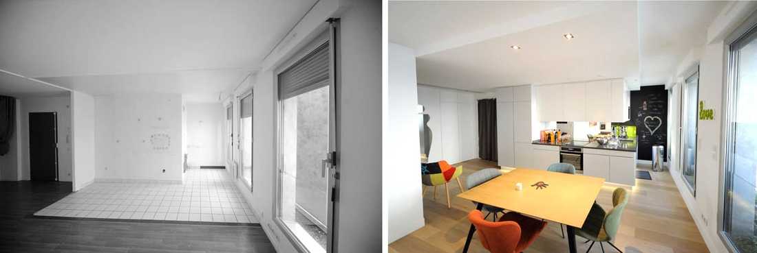 Architecture d'intérieur dans un appartement en région bruxelloise