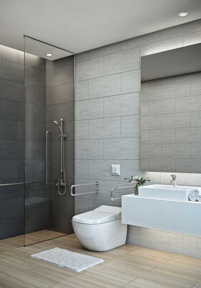 Un architecte in Brussels aménage une salle de bain adaptée aux personnes en situation de handicap