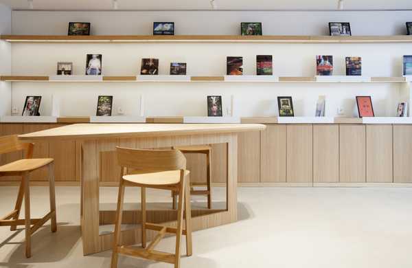 Interior design of a travel agency