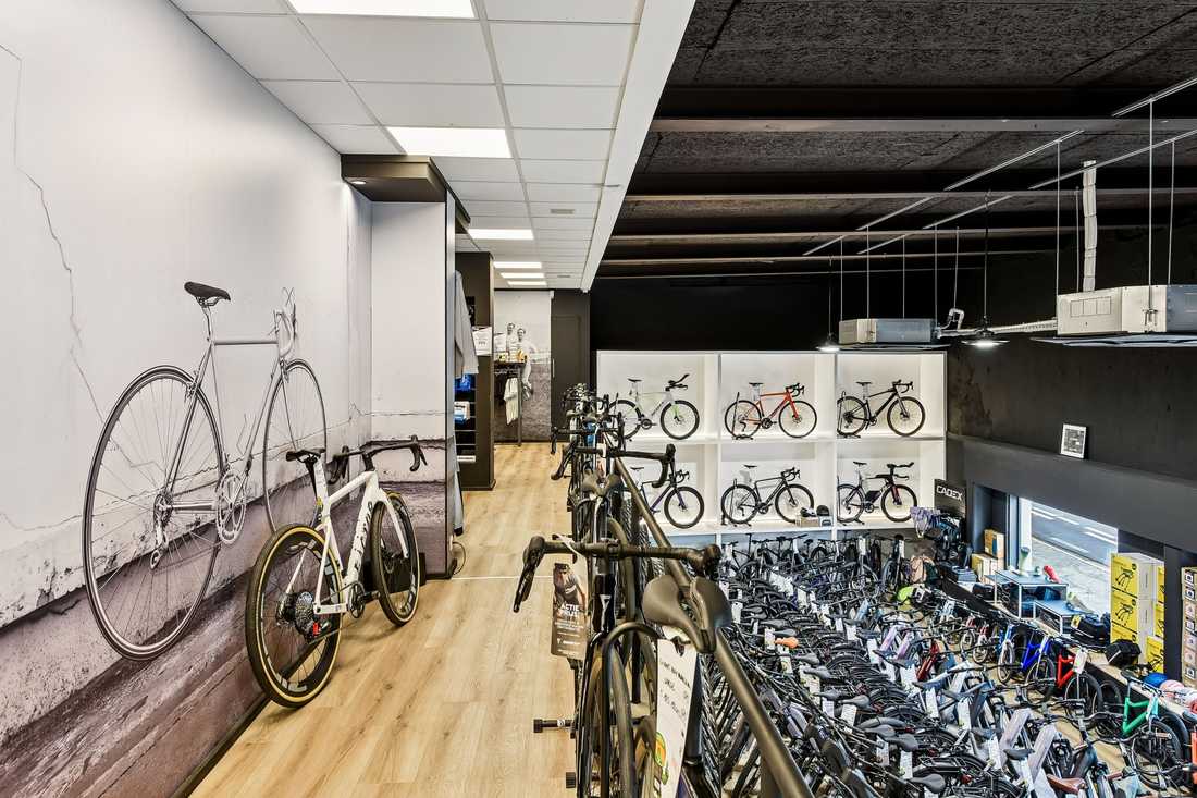 Espace bike fitting du magasin après les travaux d'aménagement