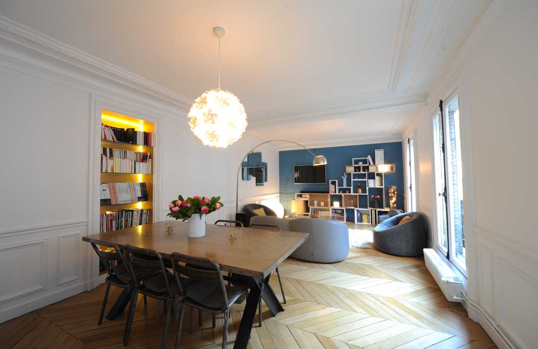 Un architecte d'intérieur s'est charger de redistribuer les pièces d’un appartement familial à Bruxelles