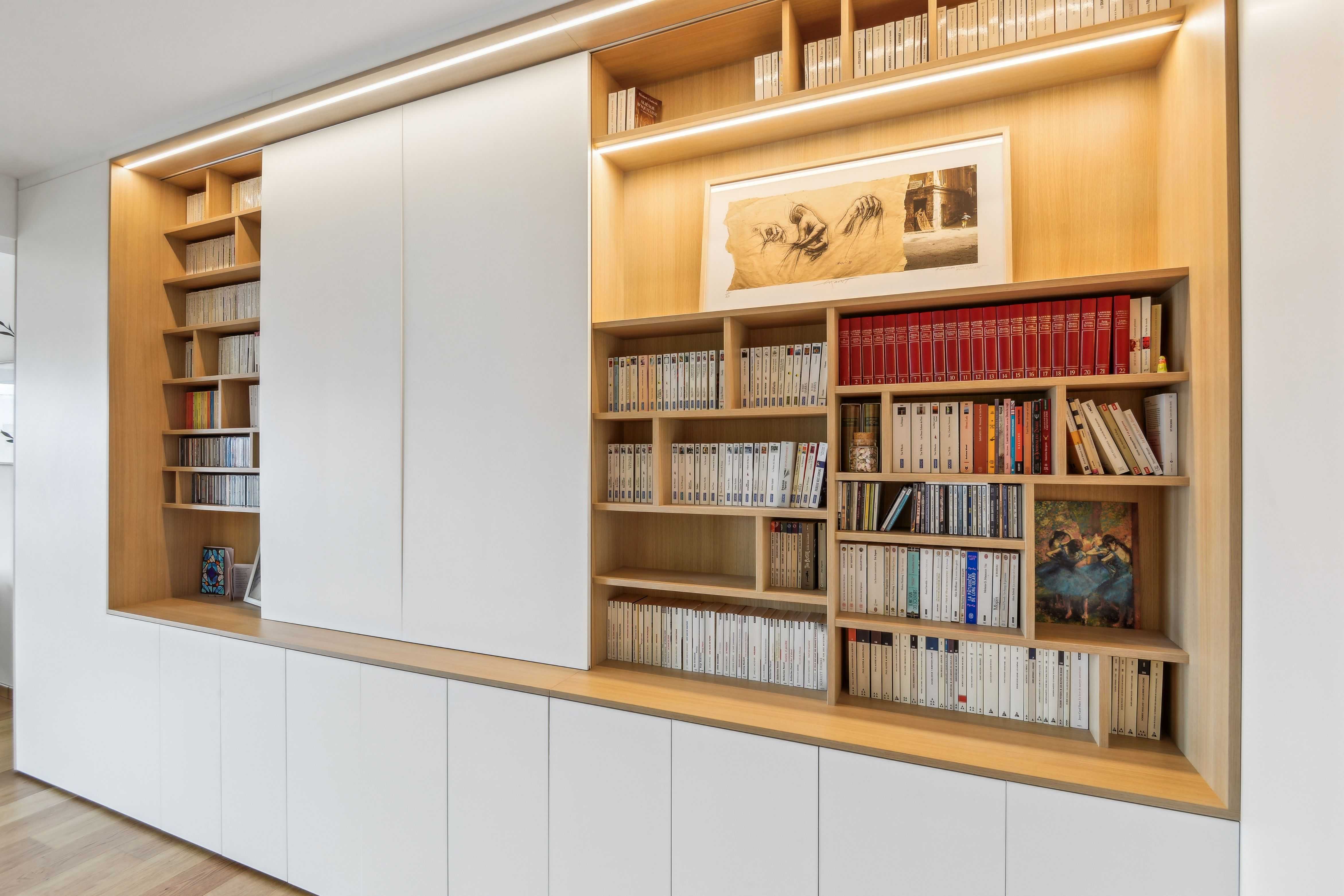 Création d’un meuble bibliothèque/bureau sur mesure à Bruxelles