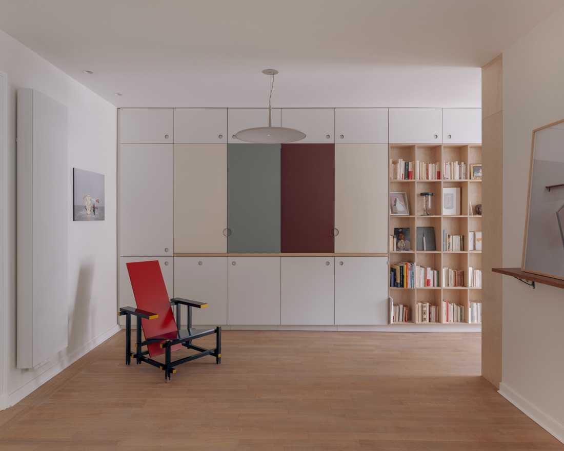 Meuble multifonction conçu sur mesure par un architecte d'intérieur