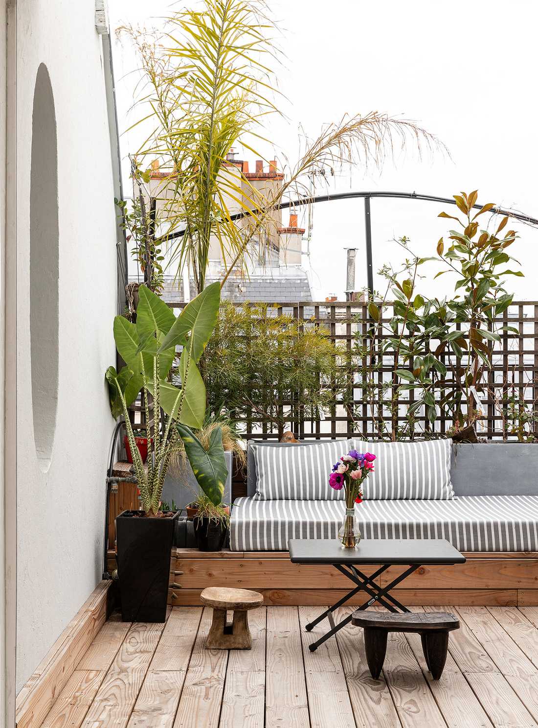 Terrasse de l'appartement à Bruxelles