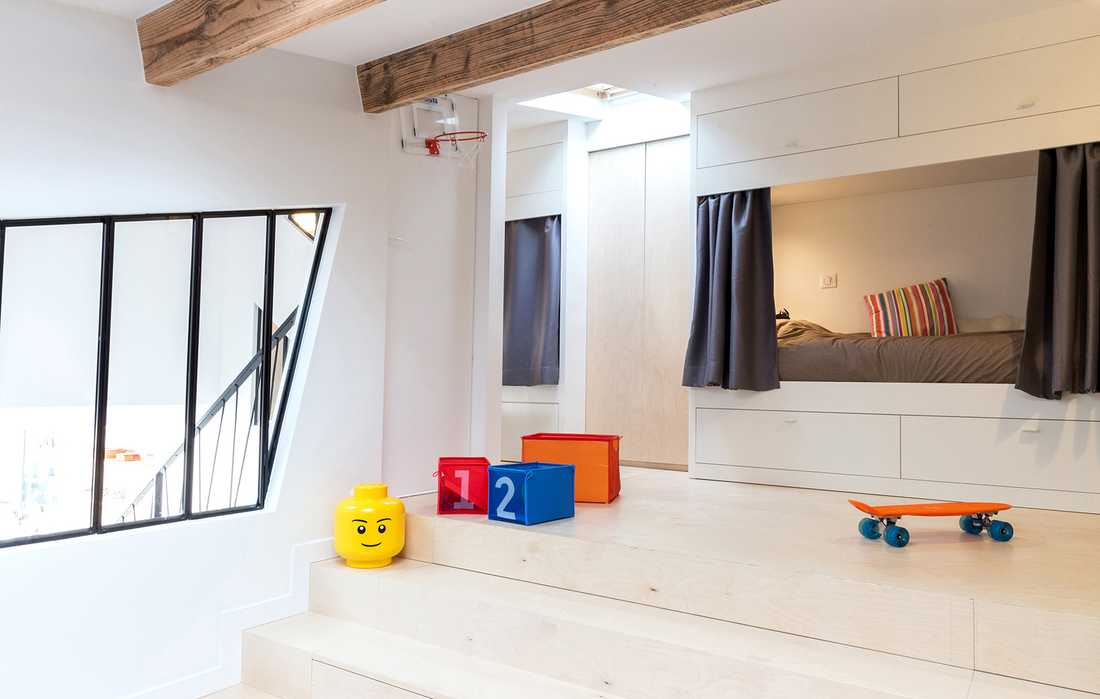 Chambre d'enfant dans un loft à Bruxelles