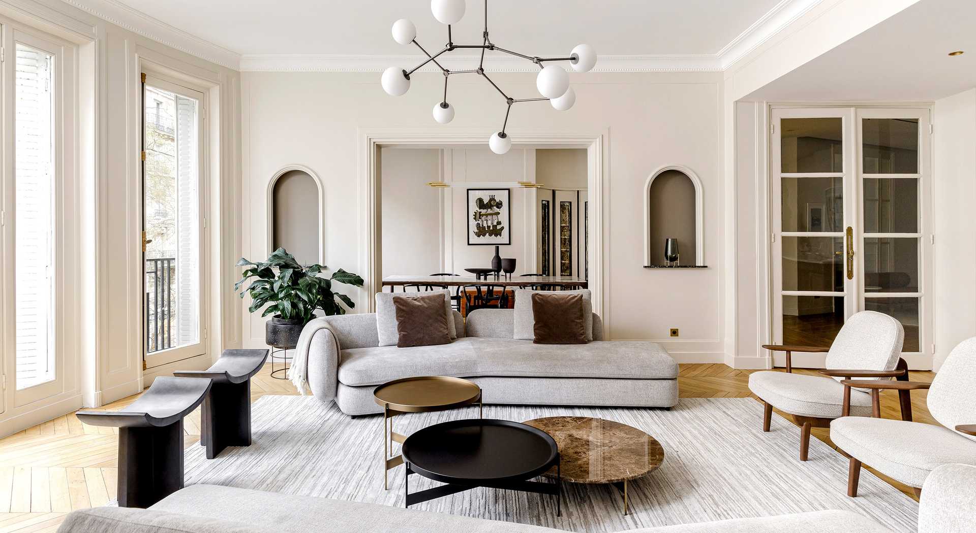 Interior decoration of a living room in Brussels