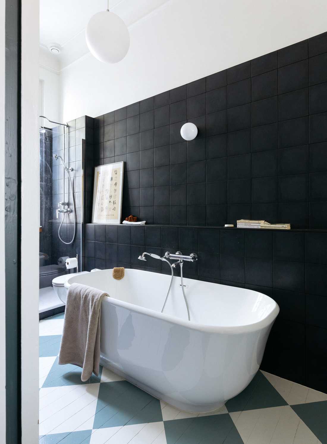 Bathroom after renovation work by an interior designer near Brussels