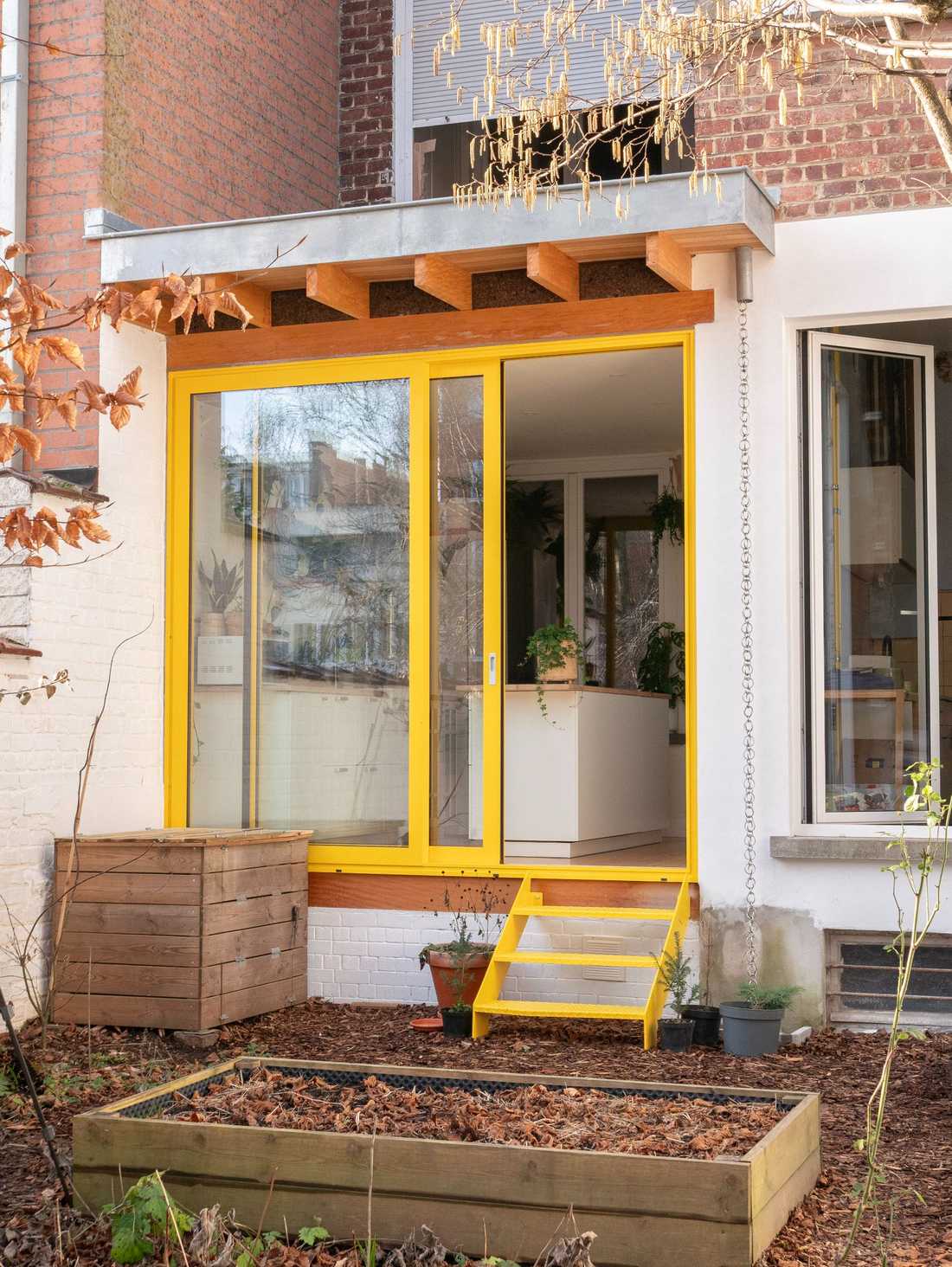 Extension d'une maison 2 façades réalisée par un architecte à Bruxelles