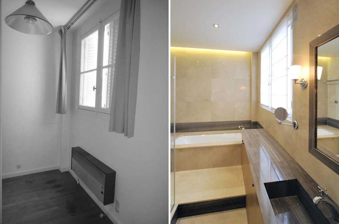 Photo Avant - Après d’architecture d’intérieur dans un appartement de trois pièces à Bruxelles
