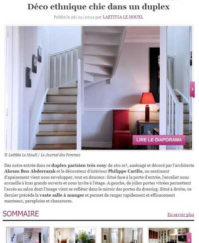 Article sur la déco ethnique chic d'un appartement