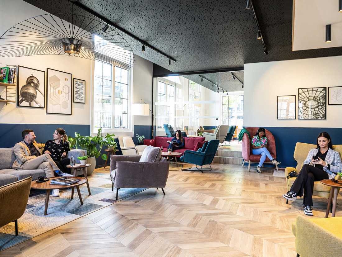 Espace détente lounge d'un hôtel à Bruxelles