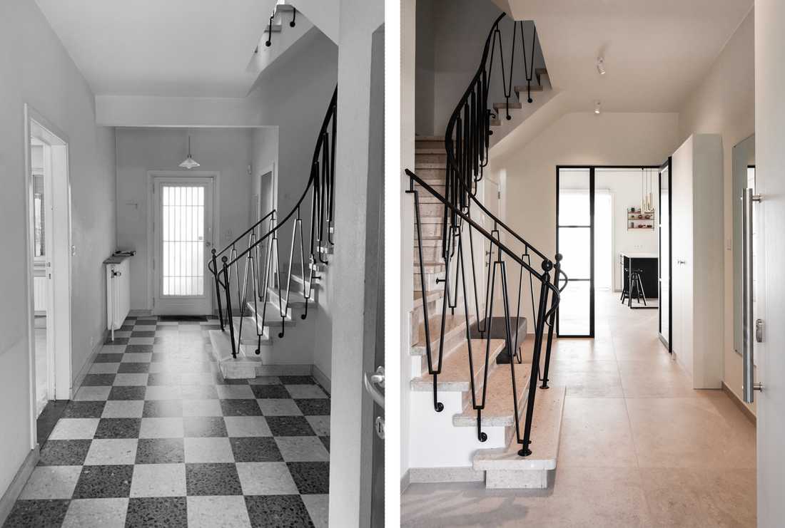 Avant-Après : Rénovation de la cage d’escalier d’origine de la maison