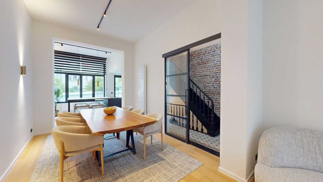 Transformation d'une maison bruxelloise 200m² par un architecte d'intérieur