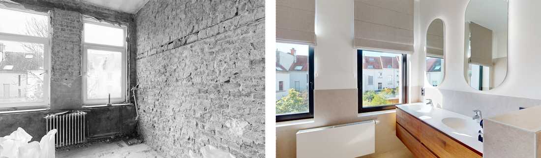 Avant - Après : Salle de bain après les travaux de rénovation