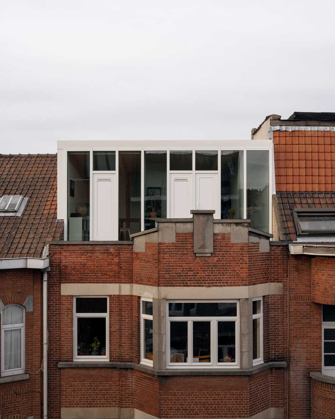 Surélevation d'une maison à Bruxelles conçue par un architecte