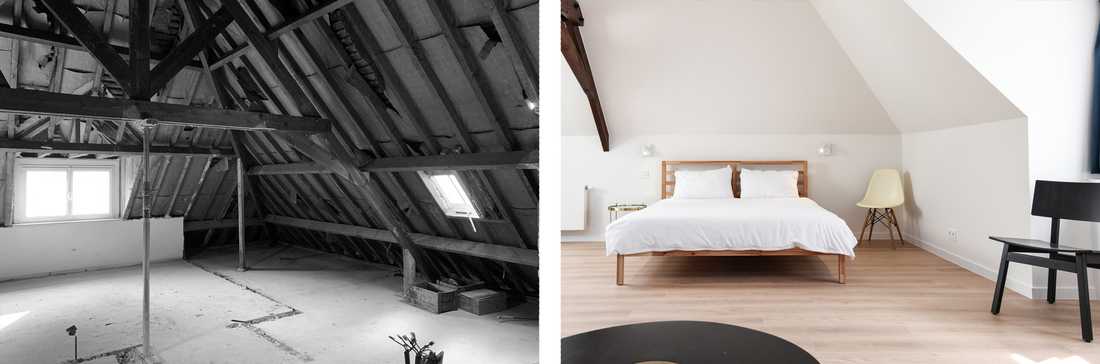 Avant - Après : Aménagement d'un studio indépendant dans les combles de la maison