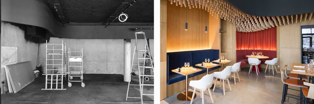 Décoration d'un restaurant haut de gamme par un architecte d'intérieur en région bruxelloise