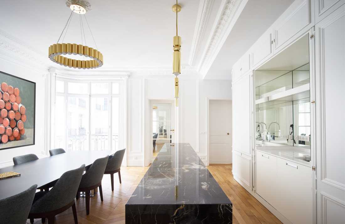 Réamenagement d'un appartement haussmannien par un architecte d'intérieur à Bruxelles