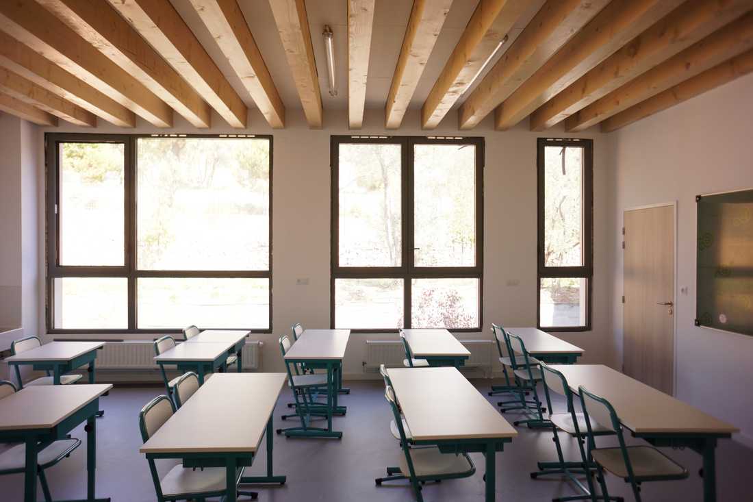 Salle de classe aménagée par un architecte à Bruxelles