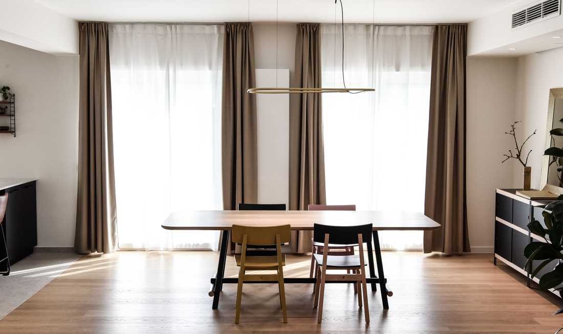 Amenagement d'une salle-à-manger par un architecte d'interieur à Bruxelles