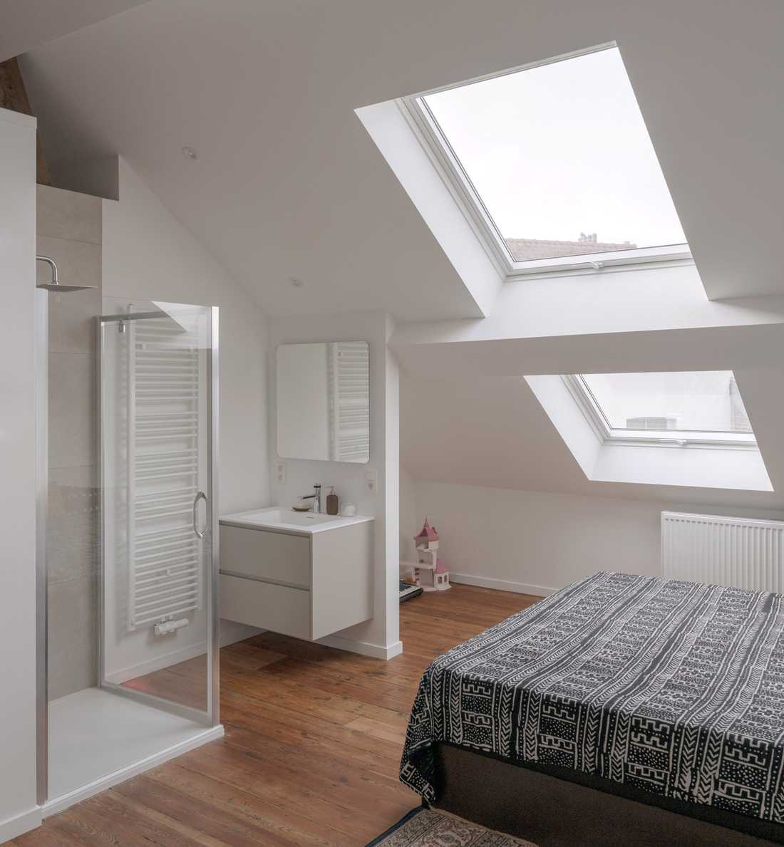 Chambre d'amis de la maison 4 façades