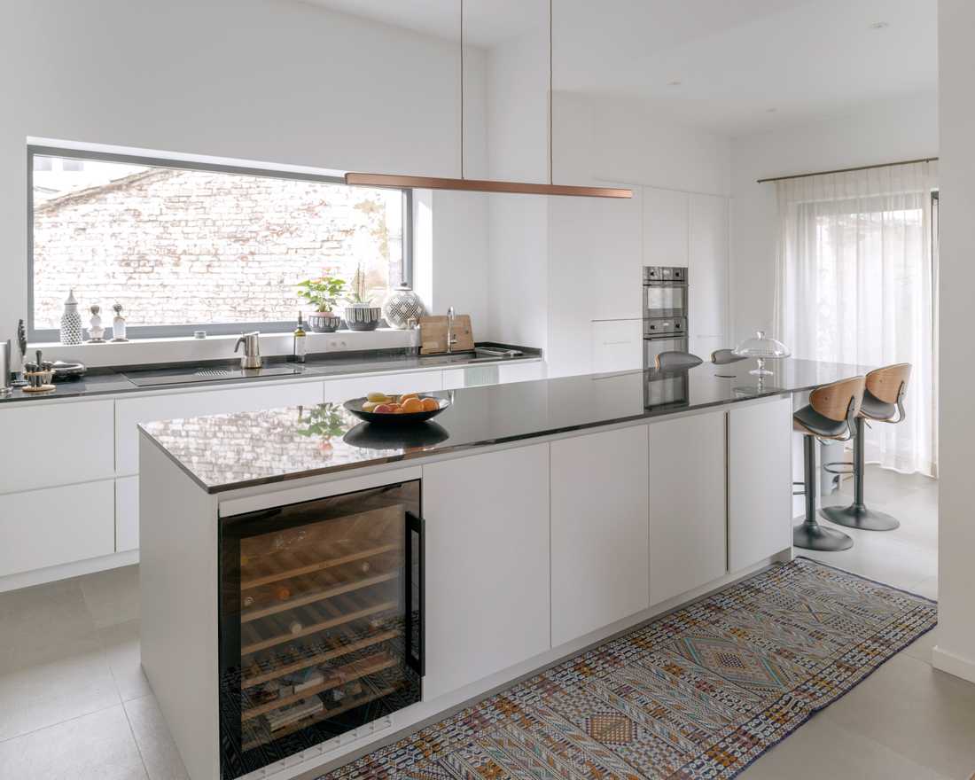 Plan de travail de la cuisine après les travaux de rénovation
