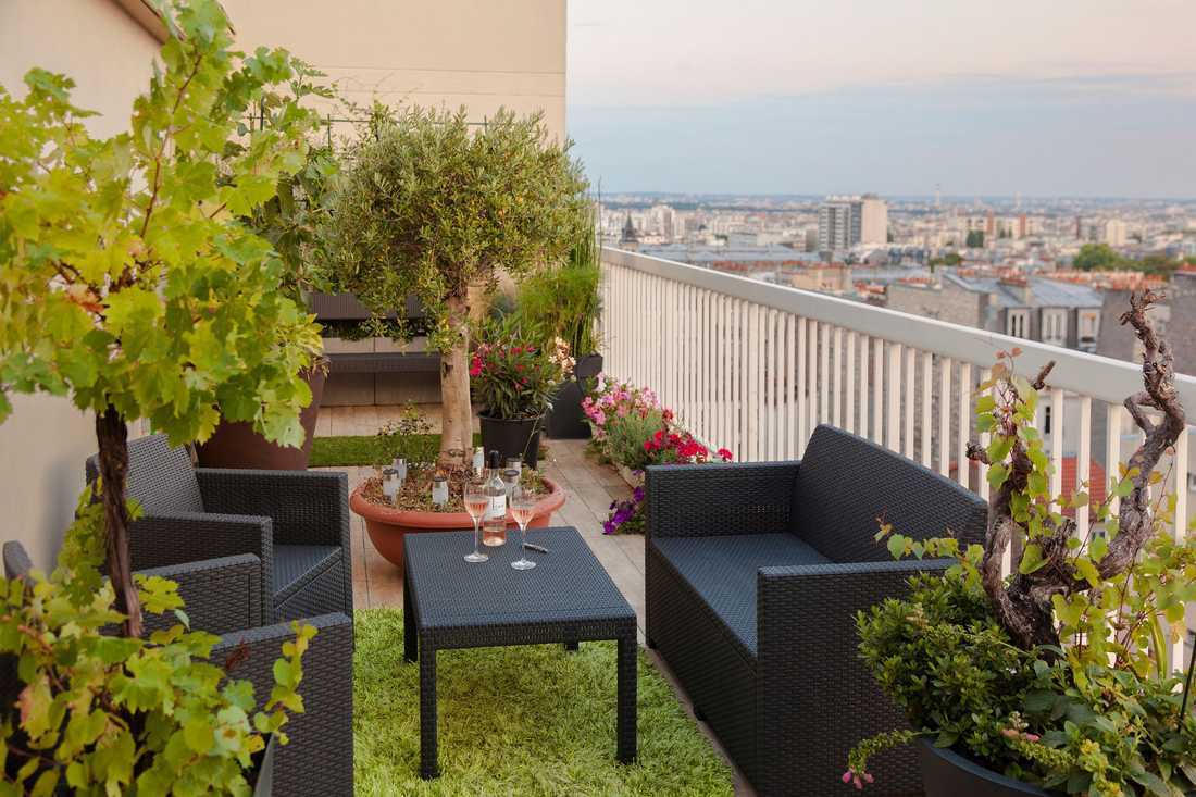 Terrasse amenagée par un architecte à Bruxelles