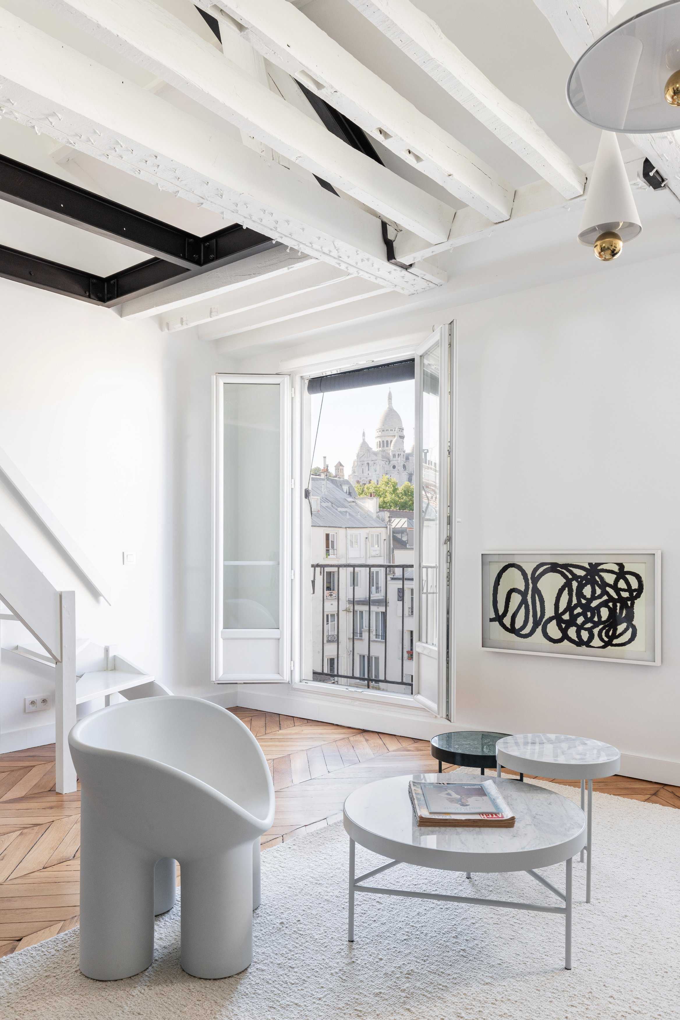 Interior design of a 58m² duplex apartment