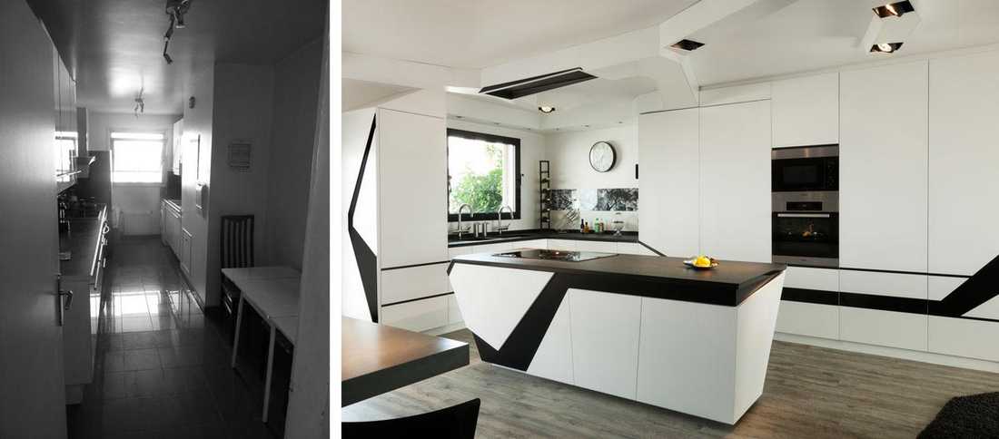 Rénovation d'une cuisine par un architecte d'intérieur dans l'agglomération bruxelloise