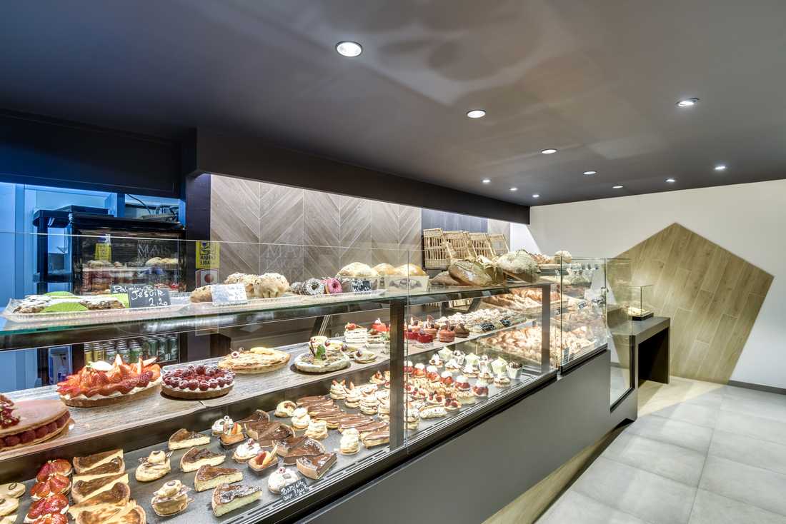 Relooking d'une boulangerie par un architecte - décorateur à Bruxelles